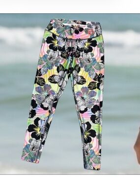 Source Unknown Multicolor Floral  Leggings